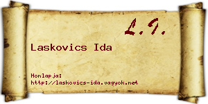 Laskovics Ida névjegykártya